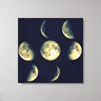 Toile Phases de la Lune ~ Cycle lunaire
