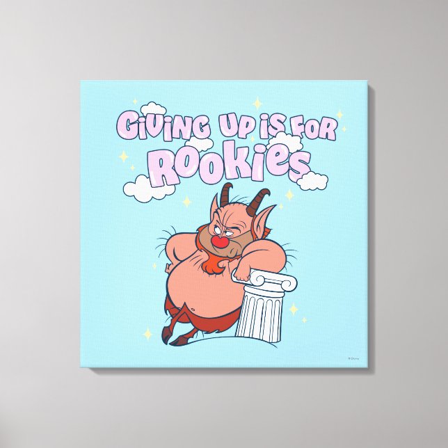 Toile Phil - Giving Up is for Rookies Canvas Print (Recto)