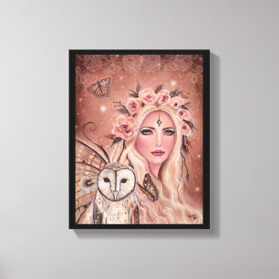 Toile Philantha avec hibou par Renee Lavoie