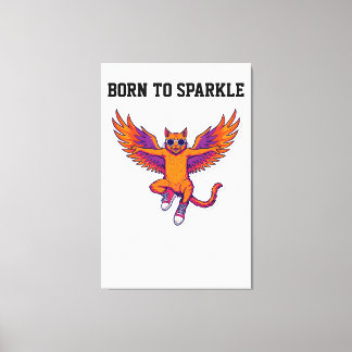 Toile Phoenix Cat Canvas Wall Art – Magical Fire Kitty