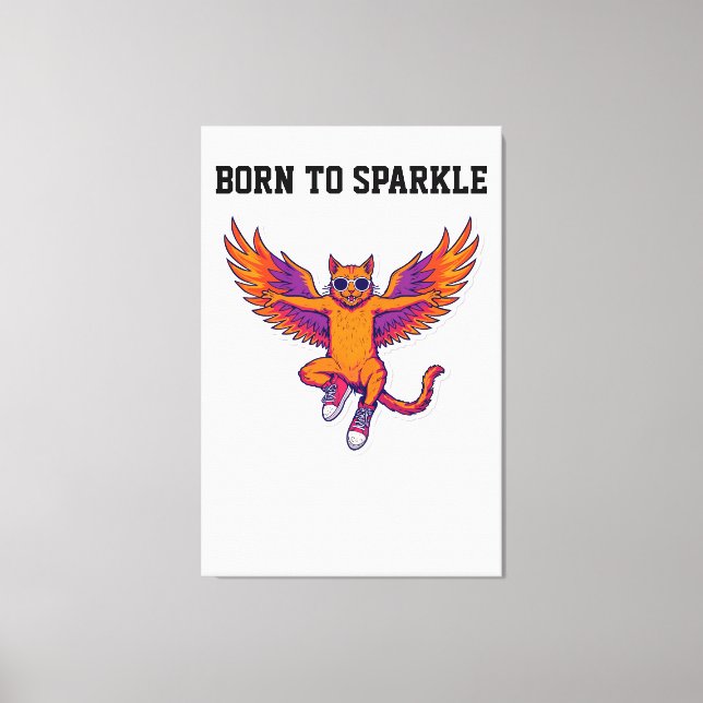 Toile Phoenix Cat Canvas Wall Art – Magical Fire Kitty (Recto)