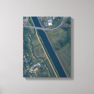 Toile Photo aérienne de la ville skyline