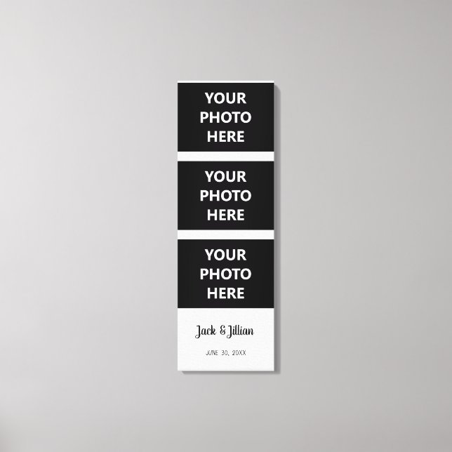 Toile Photo Booth Photo Strip Custom Photography Collage (Recto)