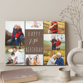 Toile Photo Collage 7 Photo Chaud Brown 70e anniversaire