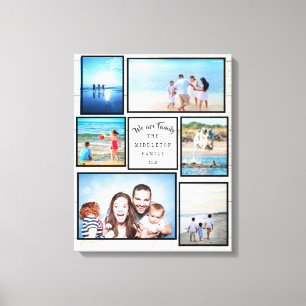 Toile Photo Collage Famille Rustique Nous sommes Famille