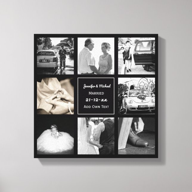 Toile PHOTO COLLAGE Mariage Vow Renouvellement Anniversa (Recto)
