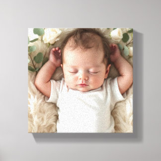 Toile Photo de bébé personnalisée