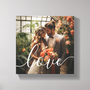 Toile Photo de couple personnalisée 'Amour'