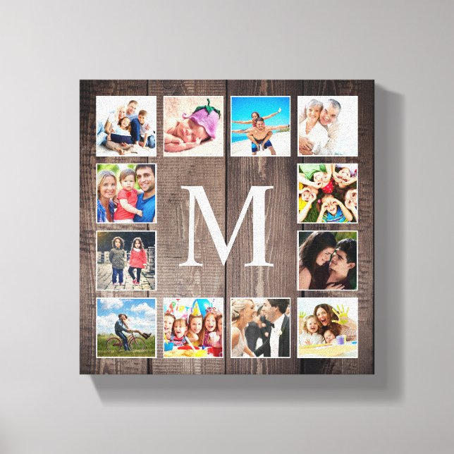 Toile Photo de Custom Collage Rustic Farmhouse Family (Recto)