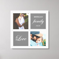 photo de famille moderne pastel monogramme