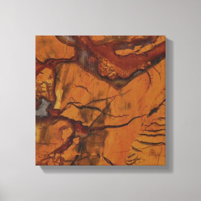 Toile Photo de jaspe rouge naturel et de quartz (Recto)