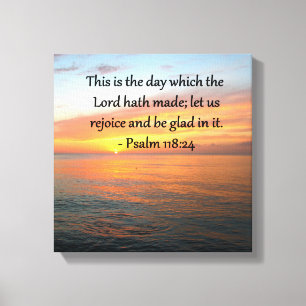 TOILE PHOTO DE LA PSALM 118:24 SUNRISE