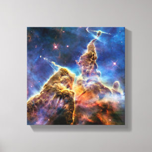 Toile Photo de l'espace extérieur de la montagne mystiqu
