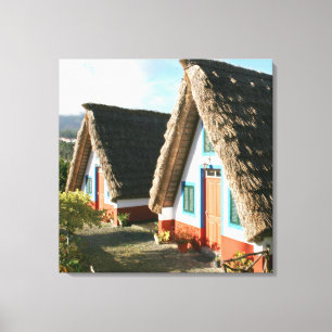 Toile Photo de l'île de Madère avec les maisons typiques