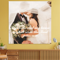 Photo de mariage avec Écriture chrétienne