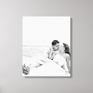 Toile Photo de mariage personnalisée et paroles Canvas A