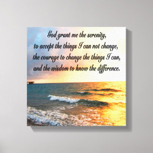 TOILE PHOTO DE SERENE SERENITY PRAYER SUNRISE
