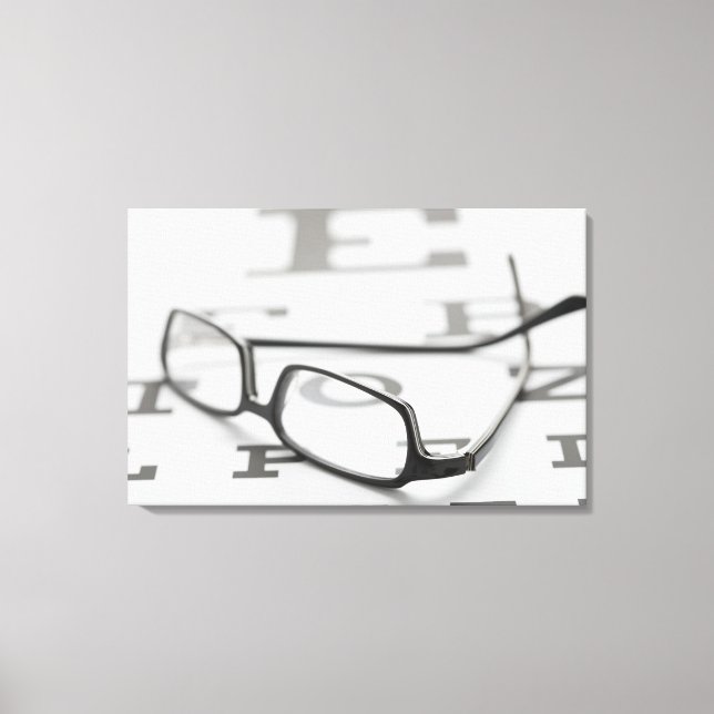 Toile Photo de studio de lunettes sur le tableau des yeu (Recto)