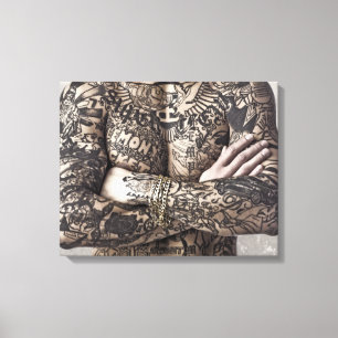 Toile Photo de tatouage corporel masculin