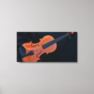 Toile Photo de violon en gros plan