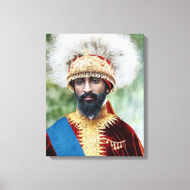 Toile Photo du roi Haile Selassie d'Ethiopie (Recto)