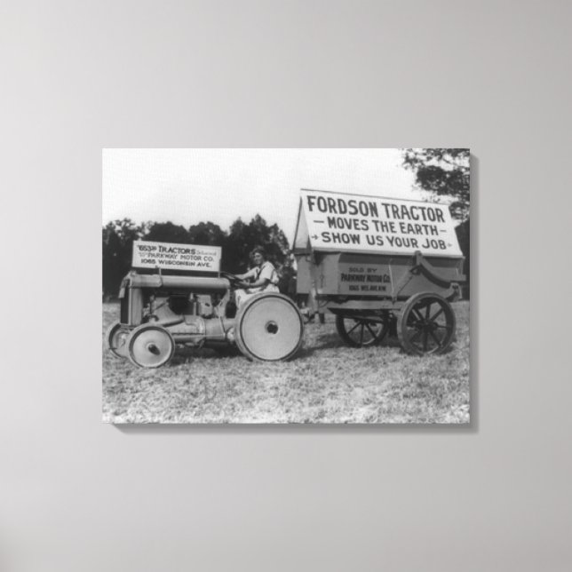 Toile Photo d'un tracteur Fordson (Recto)