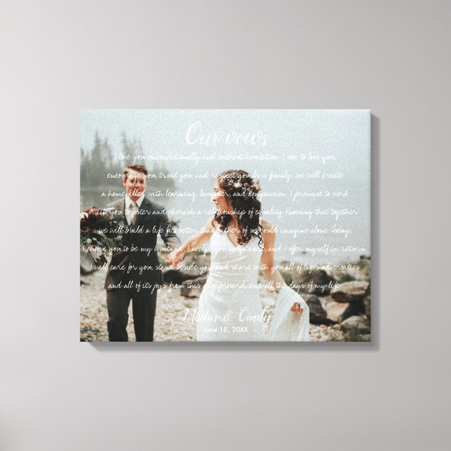 Toile photo et vidéo Mariage personnalisée Imprime (Recto)