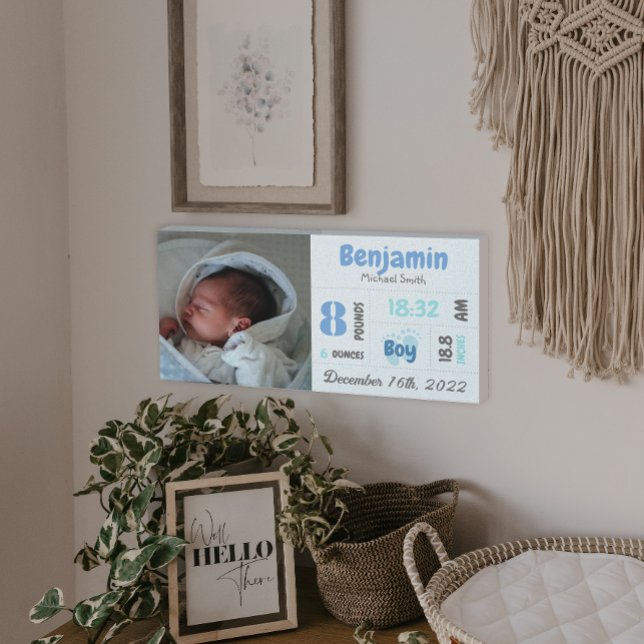 Toile Photo Faire-part de naissance famille (Créateur téléchargé)