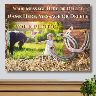Toile photo Horse, avec votre photo et message