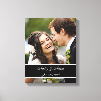 Toile Photo Mariage noir blanc personnalisée