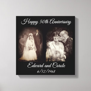 Toile Photo Mariage vintage et moderne 50e anniversaire