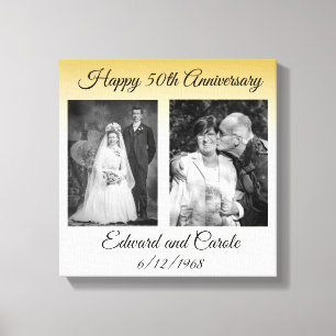 Toile Photo Mariage vintage et moderne 50e anniversaire