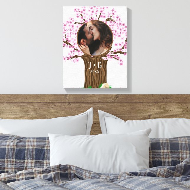 Toile Photo personnalisé de joli couple (Insitu(Chambre))