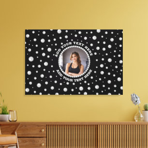 Toile Photo personnalisée avec cercle de perles sur fond