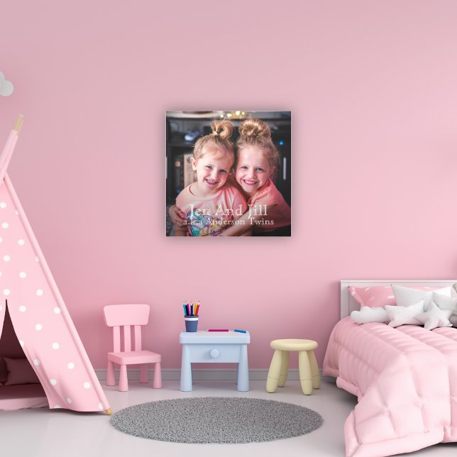 Toile Photo personnalisée en font des soeurs jumelles un (Créateur téléchargé)