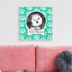 Toile Photo pour animaux de compagnie avec os de chien e