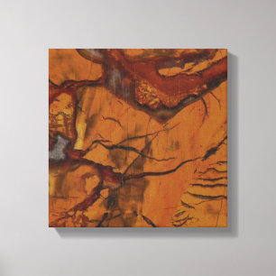 Toile Photo rouge naturelle de jaspe et de quartz