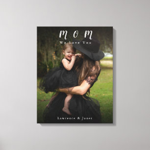 Toile Photo sur mesure en noir pour la meilleure mère