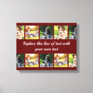 Toile photocollage et texte