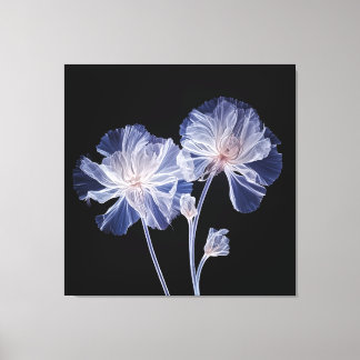 Toile Photographie à rayons X Fleurs éthérées