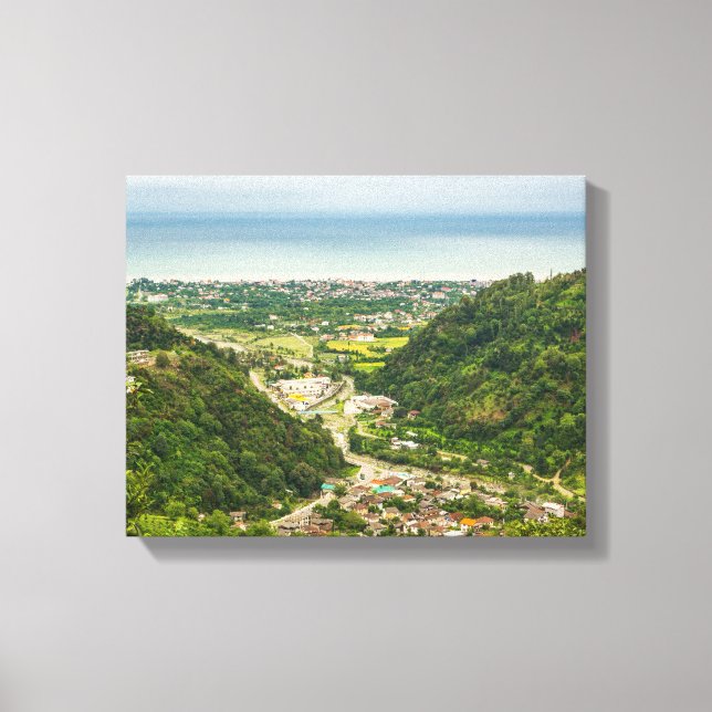 Toile photographie aérienne de la forêt (Recto)