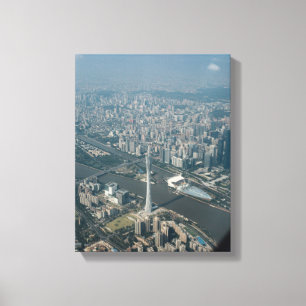 Toile photographie aérienne des bâtiments de la ville x