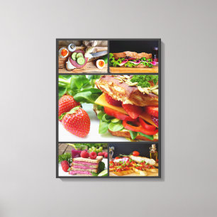 Toile Photographie alimentaire sandwich frais en santé 