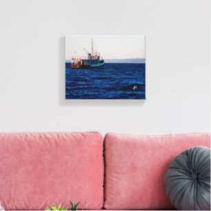 Toile Photographie de baie de Mutiny par gros temps bleu