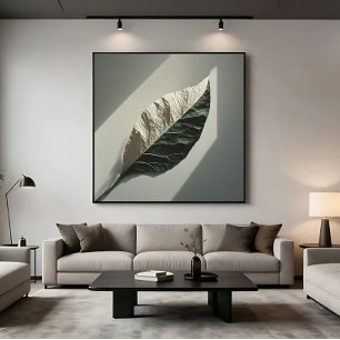 Toile Photographie de feuille tropicale Lumière Ombre