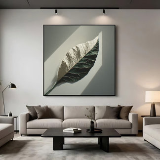 Toile Photographie de feuille tropicale Lumière Ombre