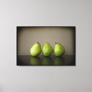 Toile Photographie de la vie de trois poires toujours