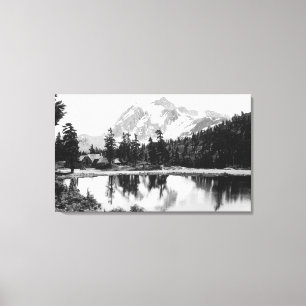 Toile Photographie de loge de Baker de Mt. Shuksan et de