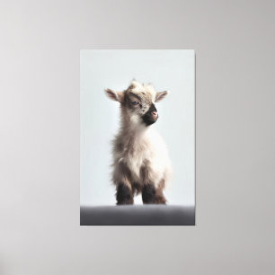 Toile Photographie de portrait de chèvre de bébé réconfo