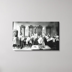 Toile Photographie originale du Barber Shop des années 1